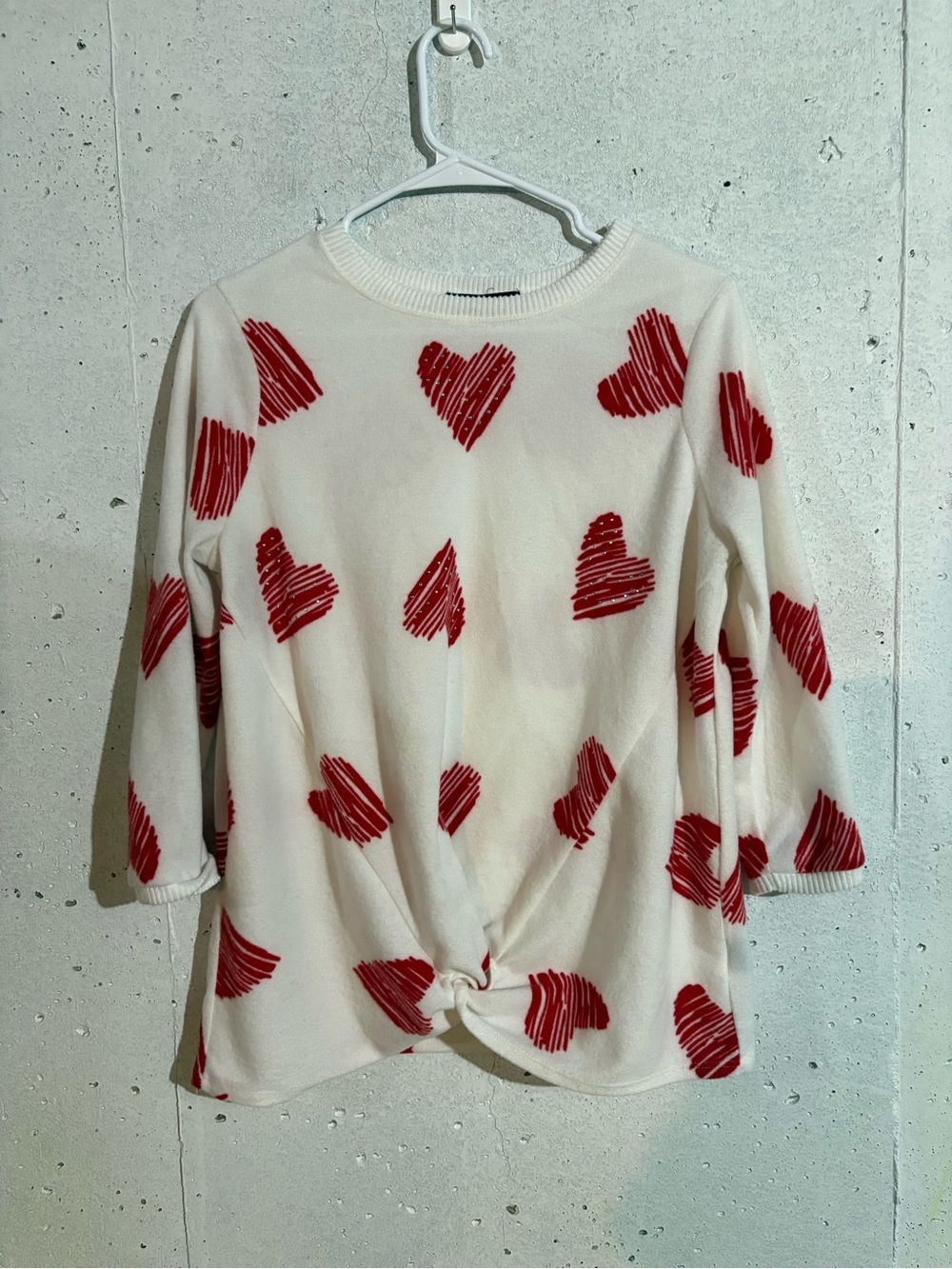 Love + Lace Heart Sweater | Size: Medium